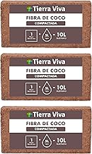 Coconut Fiber for Natural Plants 3 x 10L | Organic Coconut Substrate for Plants, Urban Orchard, Seedlings, Grow and Vermicomposters