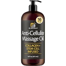 Firming Body Massage Oil with Collagen &amp; Stem Cell &ndash; Helps Smooth The Appearance of Cellulite &amp; Improve Skin Texture &ndash; Refreshing Aromatherapy Body Oil for Legs &amp; Full Body &ndash; 16 Fl Oz