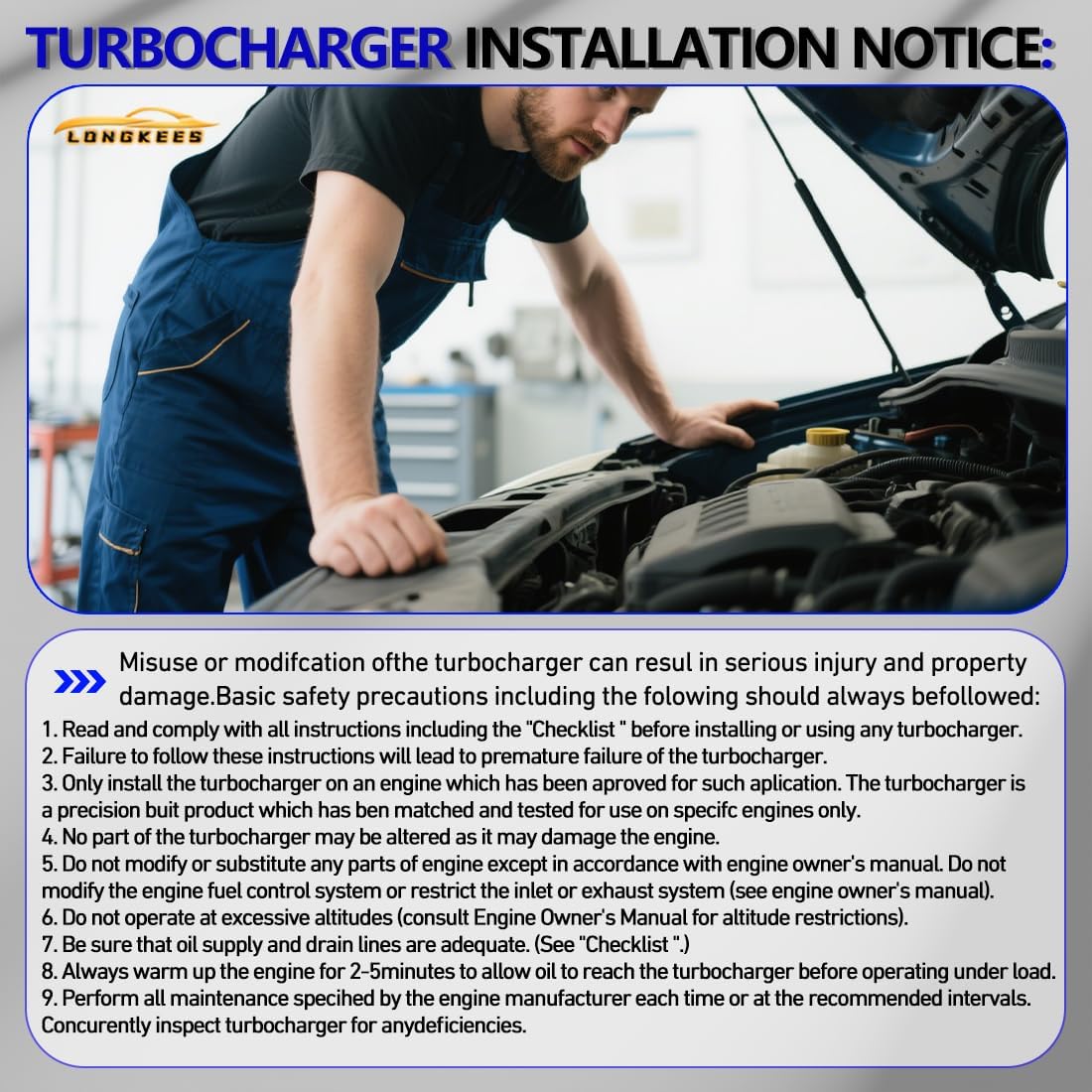 Turbocharger Assembly with Gasket FIT Hyundai Sonata 2011–2014, Santa Fe Sport 2013–2016, Kia Optima 2011–2015, Sportage 2011–2016 – Direct Replacement – Replace OE# 28231-2G410