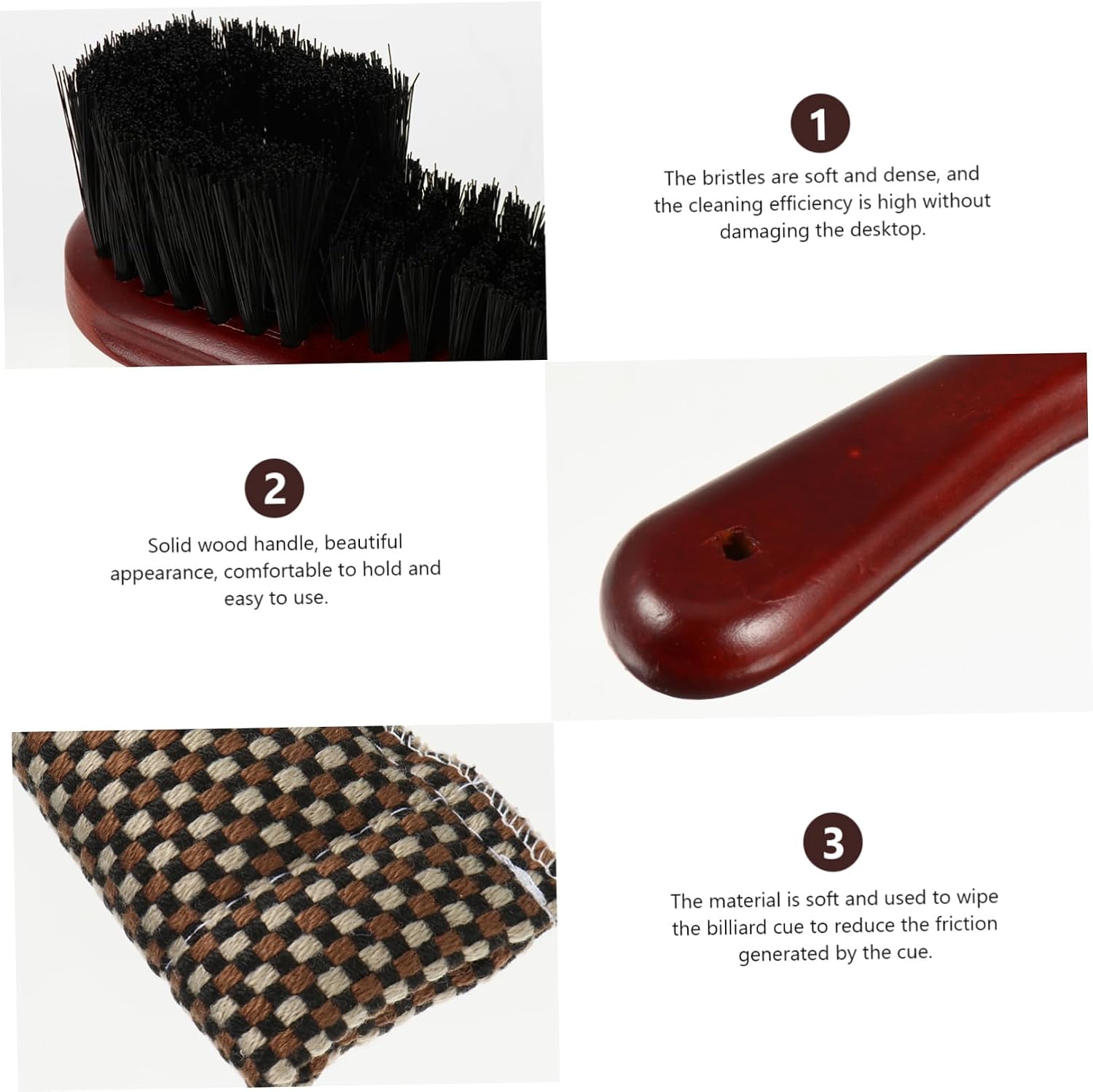 Billiard Table Cleaning Brush Set Ergonomic Handle Durable Material Essential Tool for Pool Table Maintenance for Billiard Lovers Easy to Use and Clean
