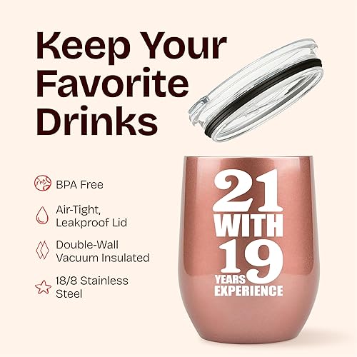 Miniatura 5 de Regalos de cumpleaños número 40 para mujer, taza de vino de 12 onzas, para cumplir 40, divertida y única, idea de regalo para ella, mamá, vidrio,