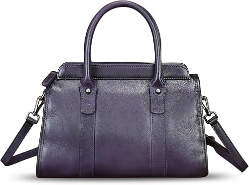 Monederos y bolsos de cuero genuino para mujer, estilo vintage, hechos a mano, con asa superior, bolso de hombro con correa