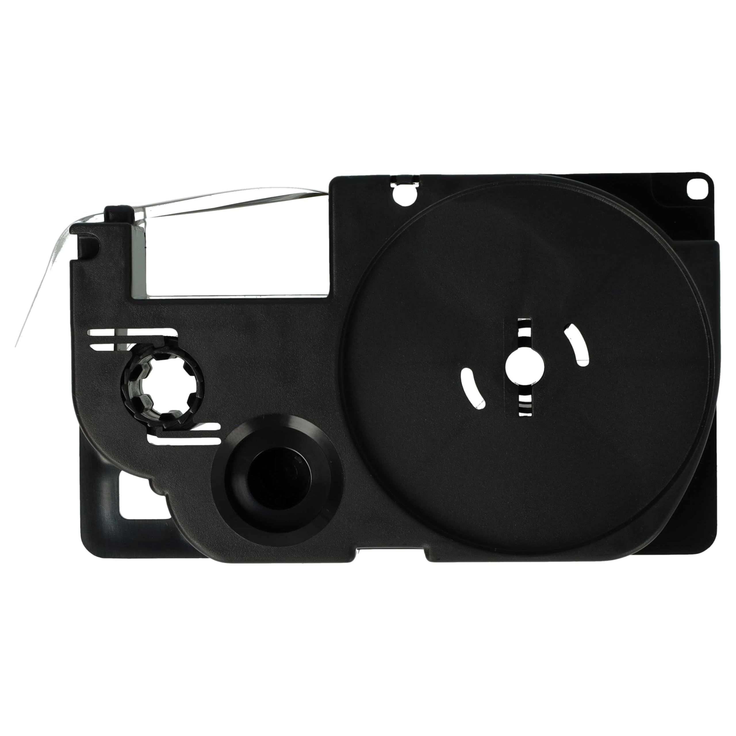 vhbw 100x Cassetta nastro sostituisce Casio XR-12WE, XR-12WE1 per etichettatrice 8m x 12 mm nero su bianco
