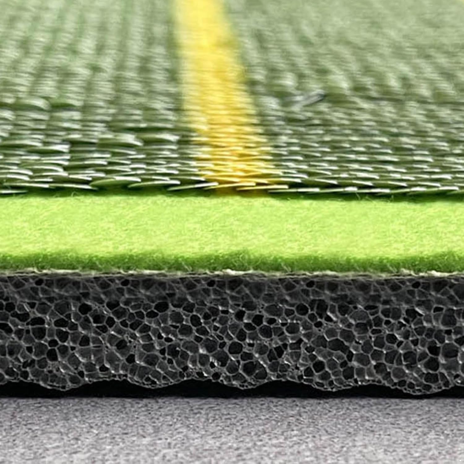 Linjinx Golf Swing Trainer Mat with Sequin Path Display, Compact Indoor Hitting Pad, Yoga Mat Style Non Slip Base for Versatile Home Practice