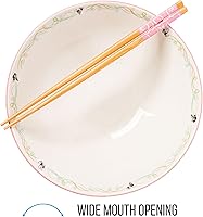 Vista 112 de Silver Buffalo The Powerpuff Girls Girl Power Featuring Blossom, Bubbles, and Buttercup Ceramic Ramen Noodle Rice Bowl with Chopsticks, Microwave