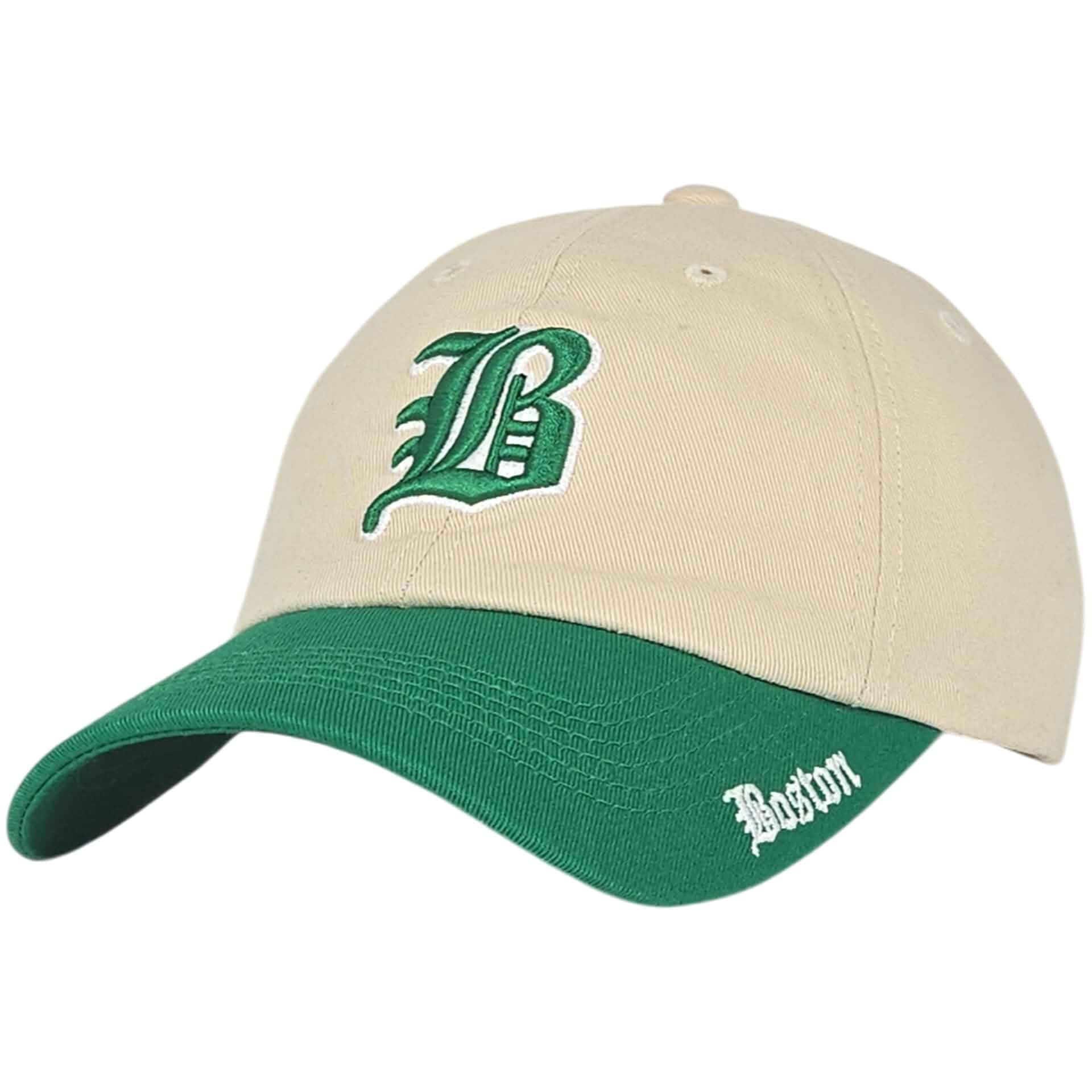 Boston Gothic B Dad Hat, Embroidered Low Profile Baseball Cap for Women Men Unstructured Cotton Crown, Adjustable Buckle Strap; Soft Relaxed Fit for Most Head Sizes 6.5 - 7.5