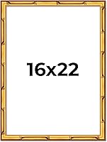 Vista 116 de Poster Palooza Marco de madera maciza de bambú dorado de 12 x 8 pulgadas con acrílico UV, respaldo de tablero de espuma y accesorios para colgar