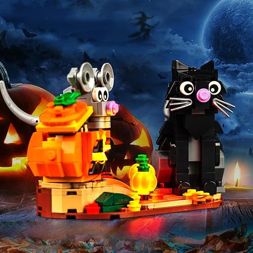 Miniatura 4 de Hilighting Kit de luz LED mejorado para Lego Halloween Cat & Mouse Building Set, compatible con Lego 40570 (modelo no incluido)