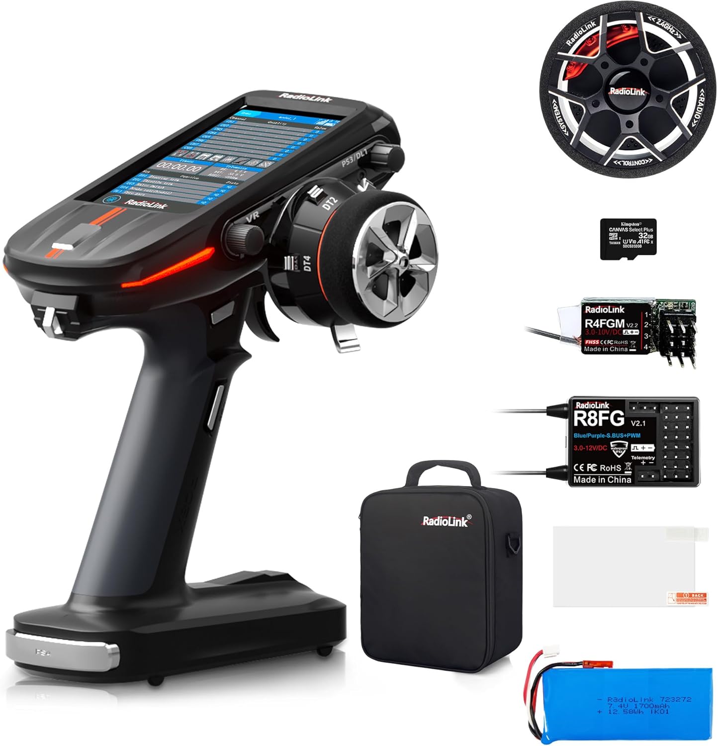 Amazon.com: Radiolink RC8X 8 CH2.4G RC Transmitter and R8FG&R4FGM V2.2 ...