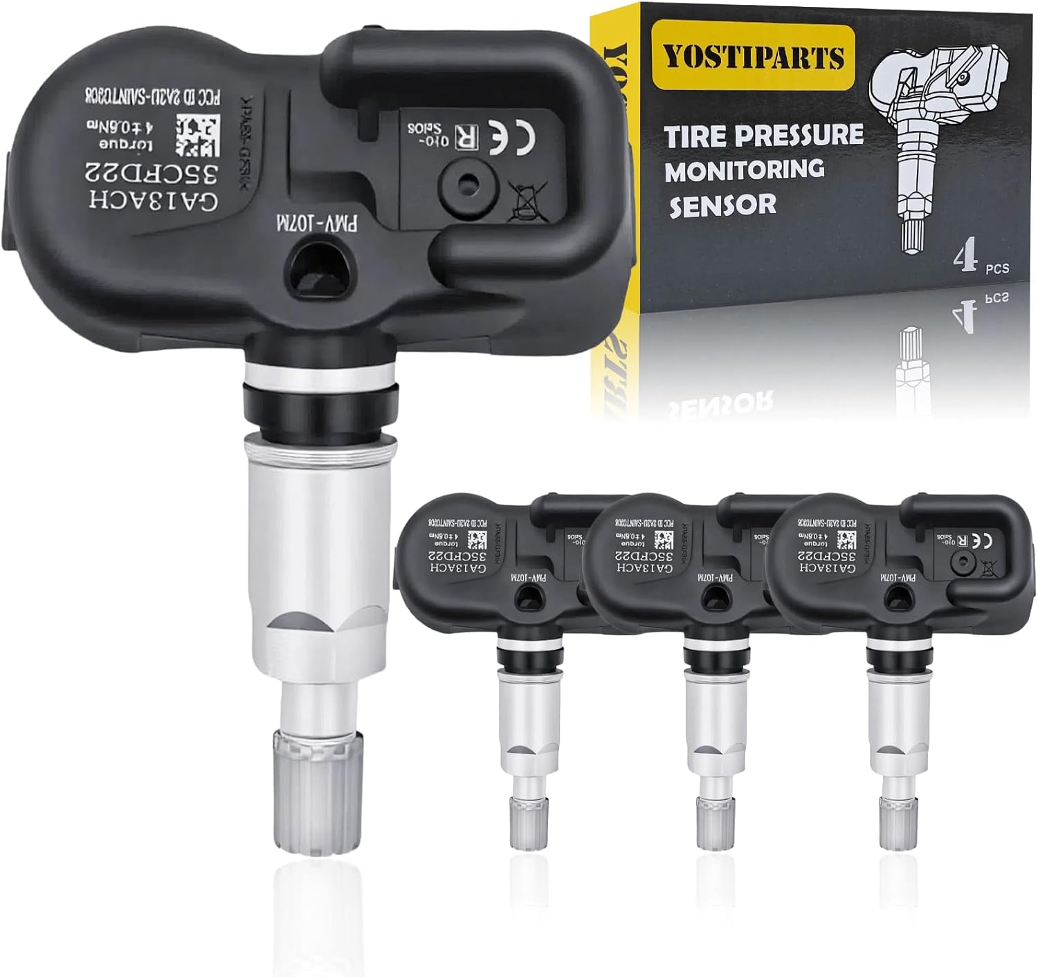 Tire Pressure Monitoring System Sensor (TPMS) Compatible with M37 Ex35 Ex37 Fx37 407001LA0D 407001LA0E 407001LA0C 407001LA0B 407001LA0A 407003AN1A 407003AN1B 407003AN1D PMV-C811 PMV-107S 315 Mhz 4-pc