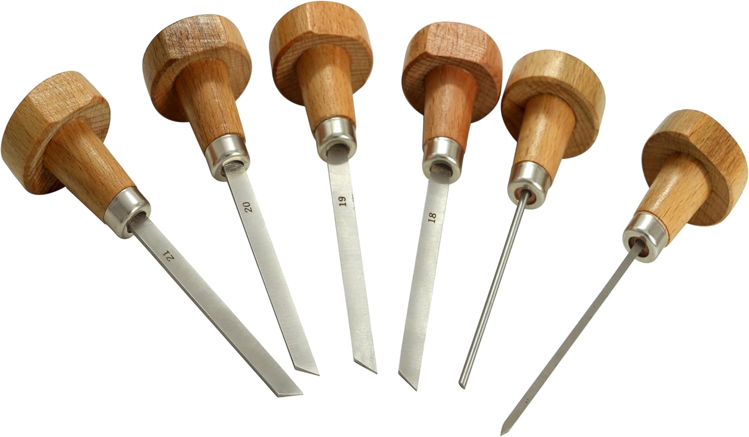 High Speed Steel 6pcs Stone Setting Graver Set (Engraving Tool Set) Flat Gravers, Onglette Gravers, Round Graver, Knife Graver
