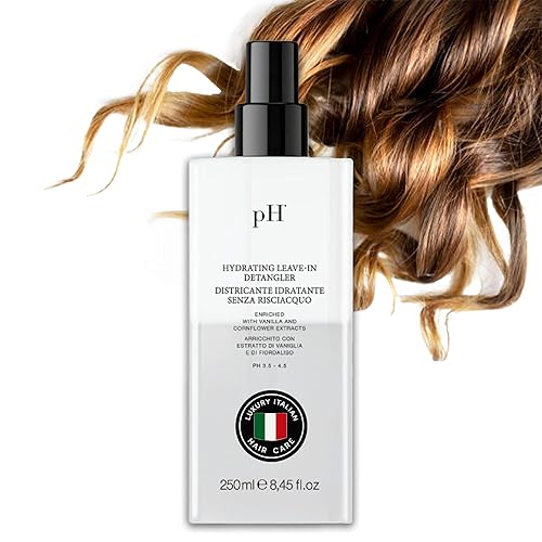 Miniatura 1 de pH PURE HAIR Spray desenredante sin enjuague – Desenredante de cabello rizado con vainilla e iris – Acondicionador e hidratante ligero para brillo,