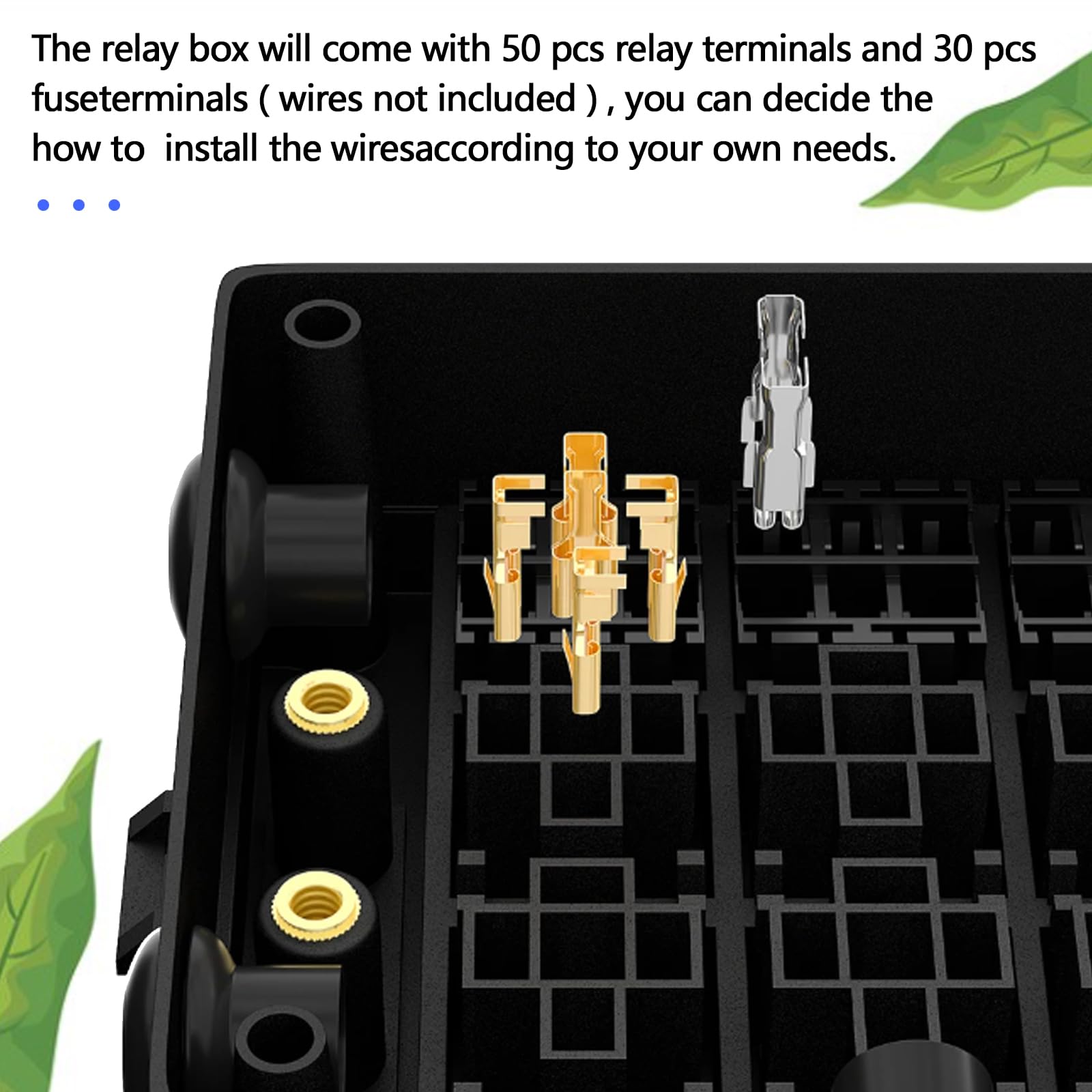 Caja Relé y Fusible 12 V con 15 Fusibles Cuchilla ATC/ATO, Caja Relé Fusible Universal Impermeable para Coche Camión Automóvil Barco Marino