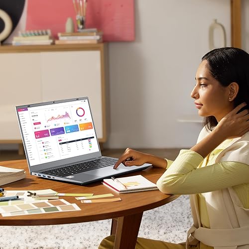 Miniatura 9 de Computadora portátil de 15.6 pulgadas, procesador AMD 3020e, 8 GB DDR4 RAM 256 GB SSD, pantalla FHD IPS, Windows 11 Pro y Office 2024, batería