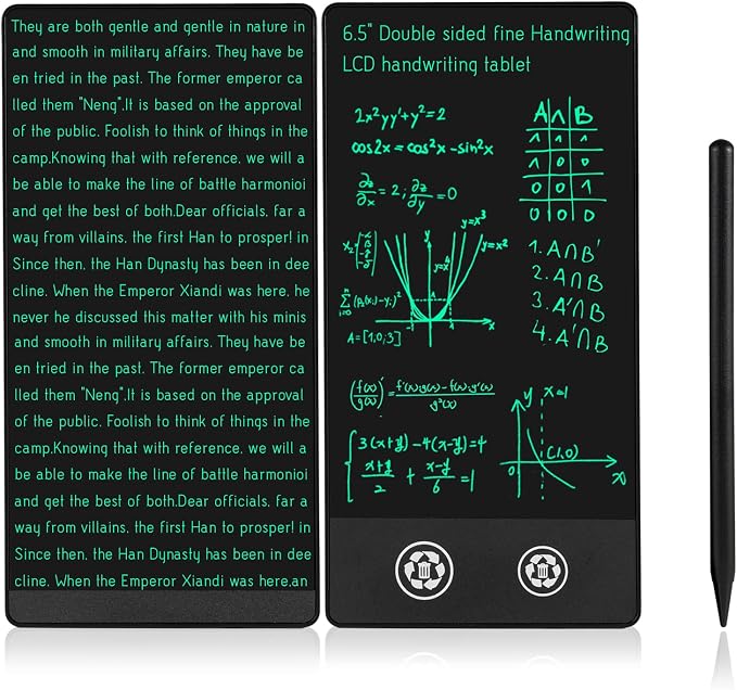 Mini Tableta de Escritura LCD Doble Cara 6.5 y 6 Pulgadas miniatura 6
