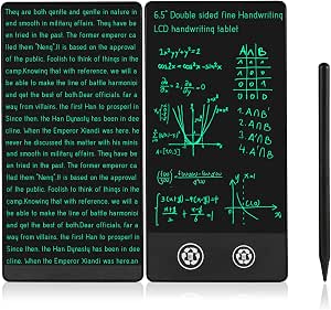 LCD Writing Tablet for Adults- 6.5″&6″ Mini LCD Writing Tablet Double-Sided Full Screen,Digital Notepad for School,Office,Home,Erasable,Reusable