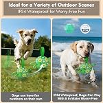 Interactive Dog Toys Dog Soccer Ball to Keep Them Busy,Durable Automatic Moving Jumping Dog Balls with Straps for Small/Medium/Large Dogs, USB Rechargeable,Not for Aggressive Chewers (Green)