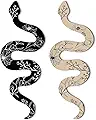 Gerrii Set of 2 Earthy Room Decor Wall Art Boho Witchy Wooden Snake Decor Natural Aesthetic Wall Hanging Boho Art for Apartment Bedroom Living Room(Crawl)