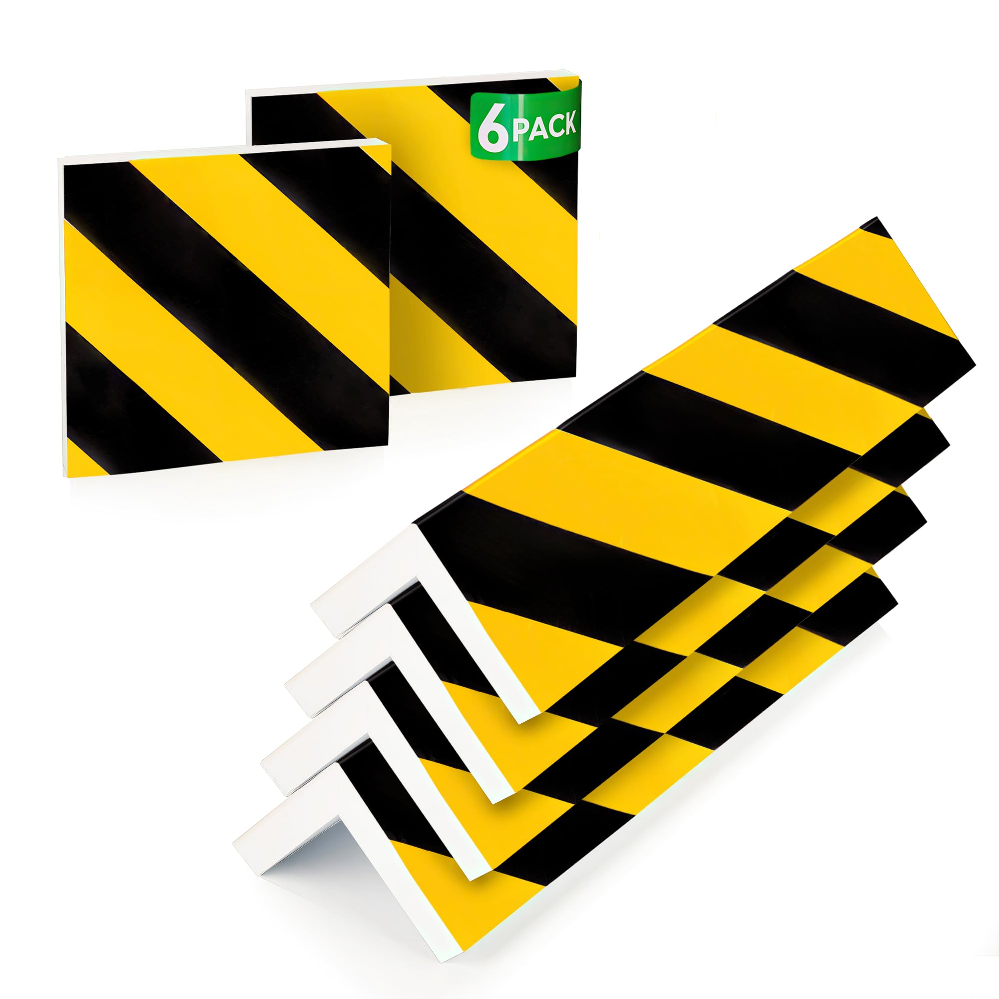 NURADA Paracolpi Garage. Protezione Portiere Auto. Pack 5. Paracolpi Portiere Auto. Paraspigoli Angolari. Angolari per Muro. Paraspigoli Gommapiuma. (4 unità 40x20x2cm + 2 unità 20x20x2cm) (Giallo)