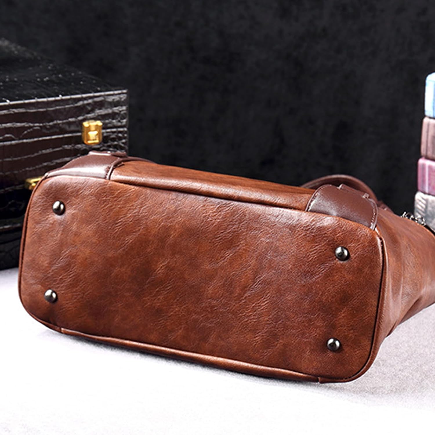 Leather Shoulder Purses Women Toted Handbags Top Handle Bag Trendy Satchel Handbag Crossbody Bags with Detachable Strap Top H