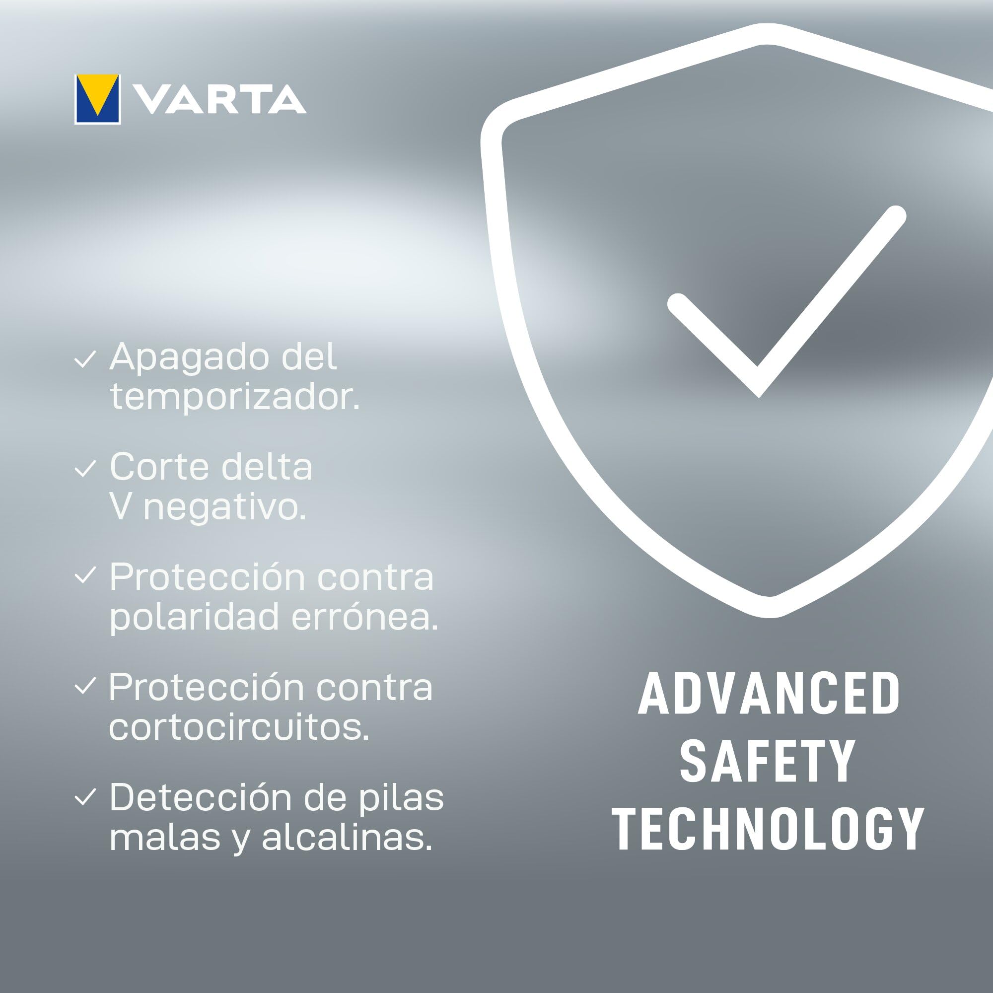 VARTA Cargador de Pilas, Cargador para Pilas AA/AAA/C/D/9V Recargables y Dispositivos USB, LCD Universal Charger+, Carga por Ranura única, no Equipado | para pilas recargables NiMH, con fuente de alimentación/adaptador de coche 12 V