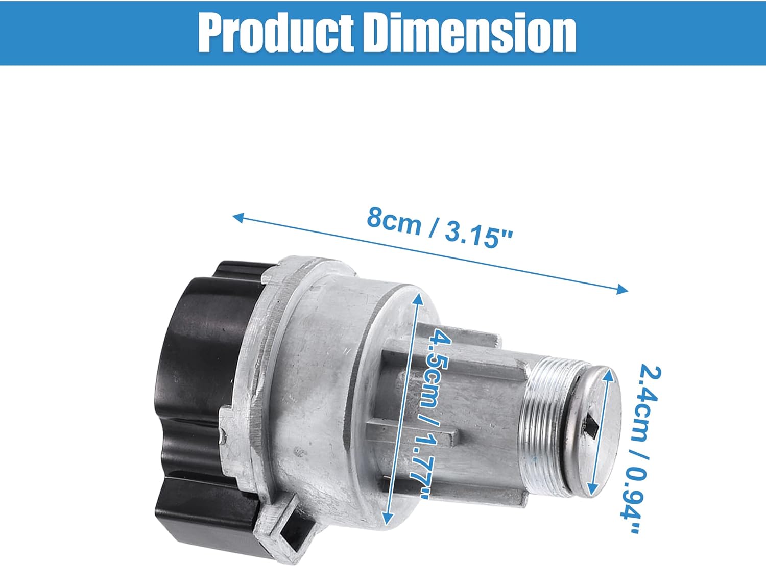 ACROPIX Car Ignition Lock Cylinder Starter Switch Fit for Chevrolet Fit for GMC with 2 Keys - Pack of 2 Silver Tone