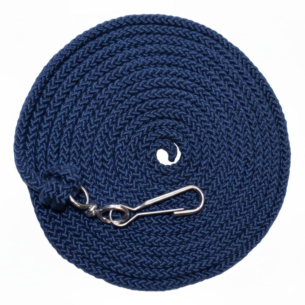 Corda per saltare XXL 5 m con moschettone e girevole – Corda per saltare in nylon resistente Ø 8 mm per bambini e gruppi – ideale per il fissaggio di recinzione e divertimento all'aperto