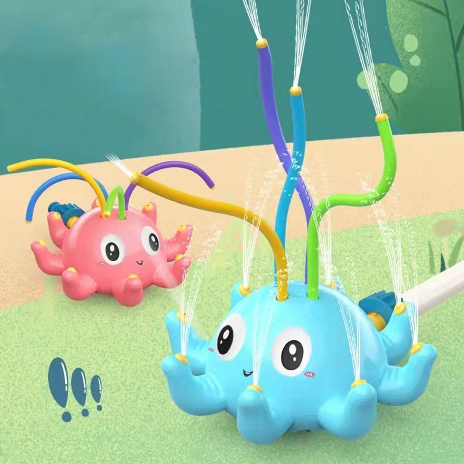Aspersor de Agua para niños, Juegos Piscina para Niños Juguete Niño 3 4 5 6 7 8 9 10 Años, Pulpo Juguete de Rociador Juegos Chorros Agua Jardin al Aire Libre Aspersor de Agua para Niños