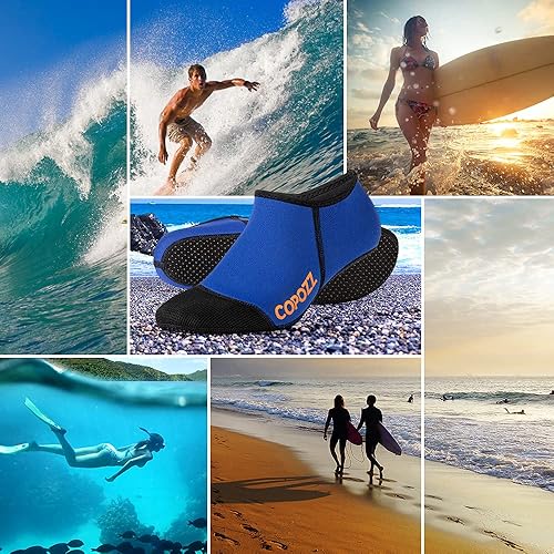Miniatura 5 de COPOZZ Calcetines de buceo de neopreno de 0.118 pulgadas (0.118 in), antideslizantes para esnórquel natación, jóvenes, hombres y mujeres