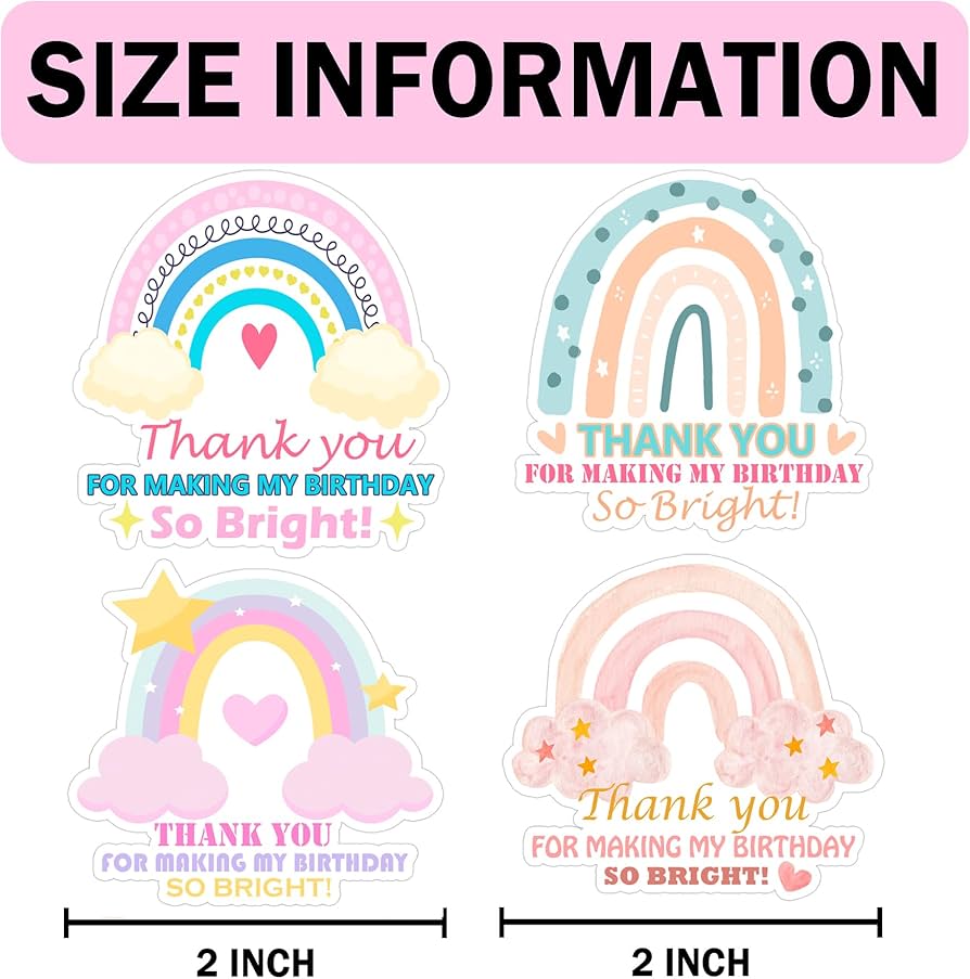 amazon-com-2-inch-thank-you-for-making-my-birthday-so-bright-rainbow-thank-you-stickers-rainbow-online-retailers-mail-envelopes-packaging-stickers-for-birthday-party-favor-gift-bags-120-pcs-office-products for Free Printable Rainbow Thank You Tags Amazon.com: 2 Inch Thank You for Making My Birthday So Bright Rainbow Thank You Stickers - Rainbow Online Retailers Mail Envelopes Packaging Stickers for Birthday Party Favor, Gift Bags 120 Pcs : Office Products for Free Printable Rainbow Thank You Tags
