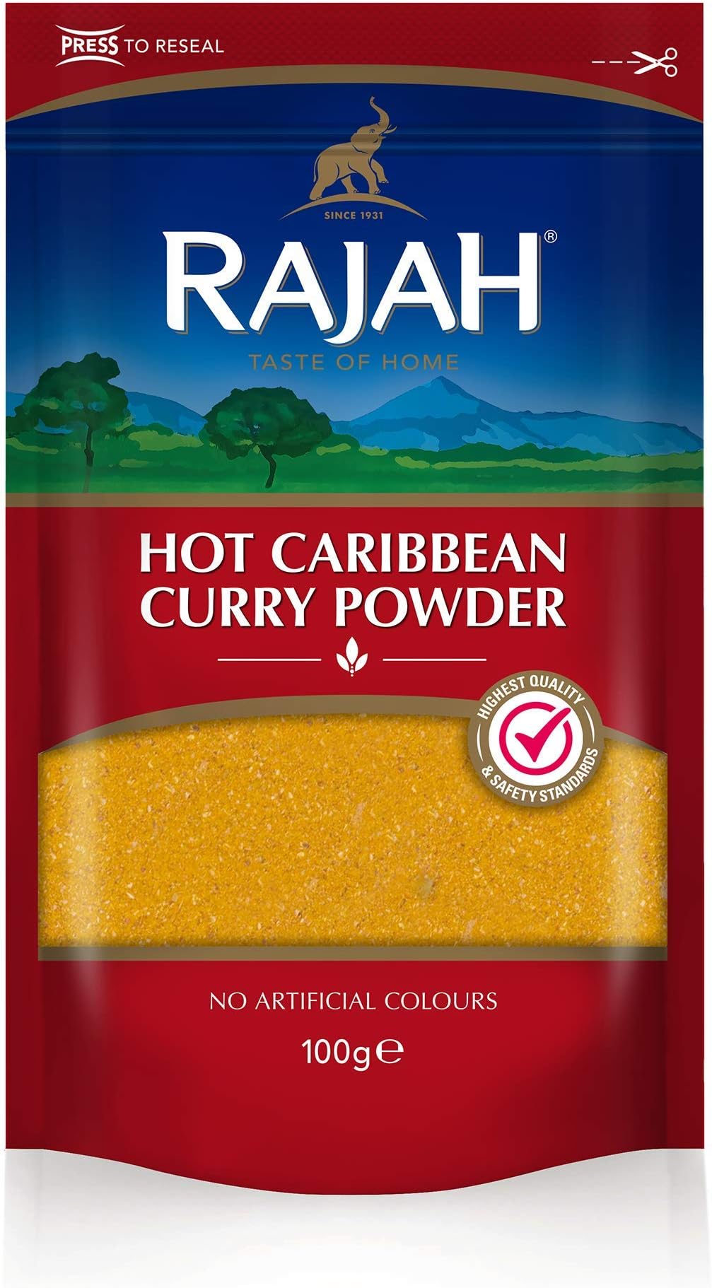 Rajah Caribbean Hot Curry Powder 100g
