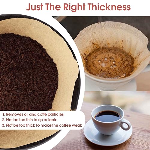 Miniatura 4 de Filtros de papel de café para cafetera Ninja DualBrew, juego de 200, filtro de café desechable de 4 conos de repuesto compatible con cafetera Ninja