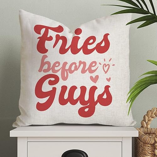 Fire Before Guys Throw Pillow Cover Valentines Day Pink Romantic Pillow Case Wedding Engagement Anniversary Cushion Cover Square Decortaive