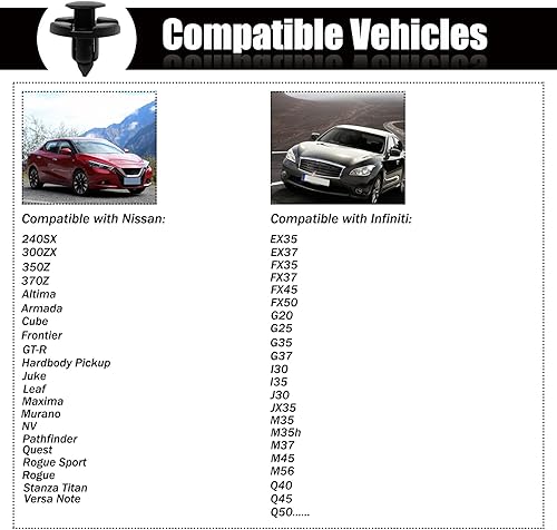 Miniatura 6 de 20 clips de retención de guardabarros de 0.315 pulgadas compatibles con Nissan Infiniti 01553-09321 Mitsubishi MR328954 Chrysler Dodge MR328954