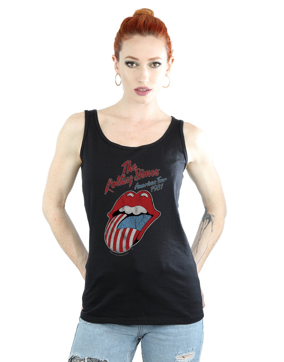 Rolling Stones Women's Black American Tour 81 Vest Large