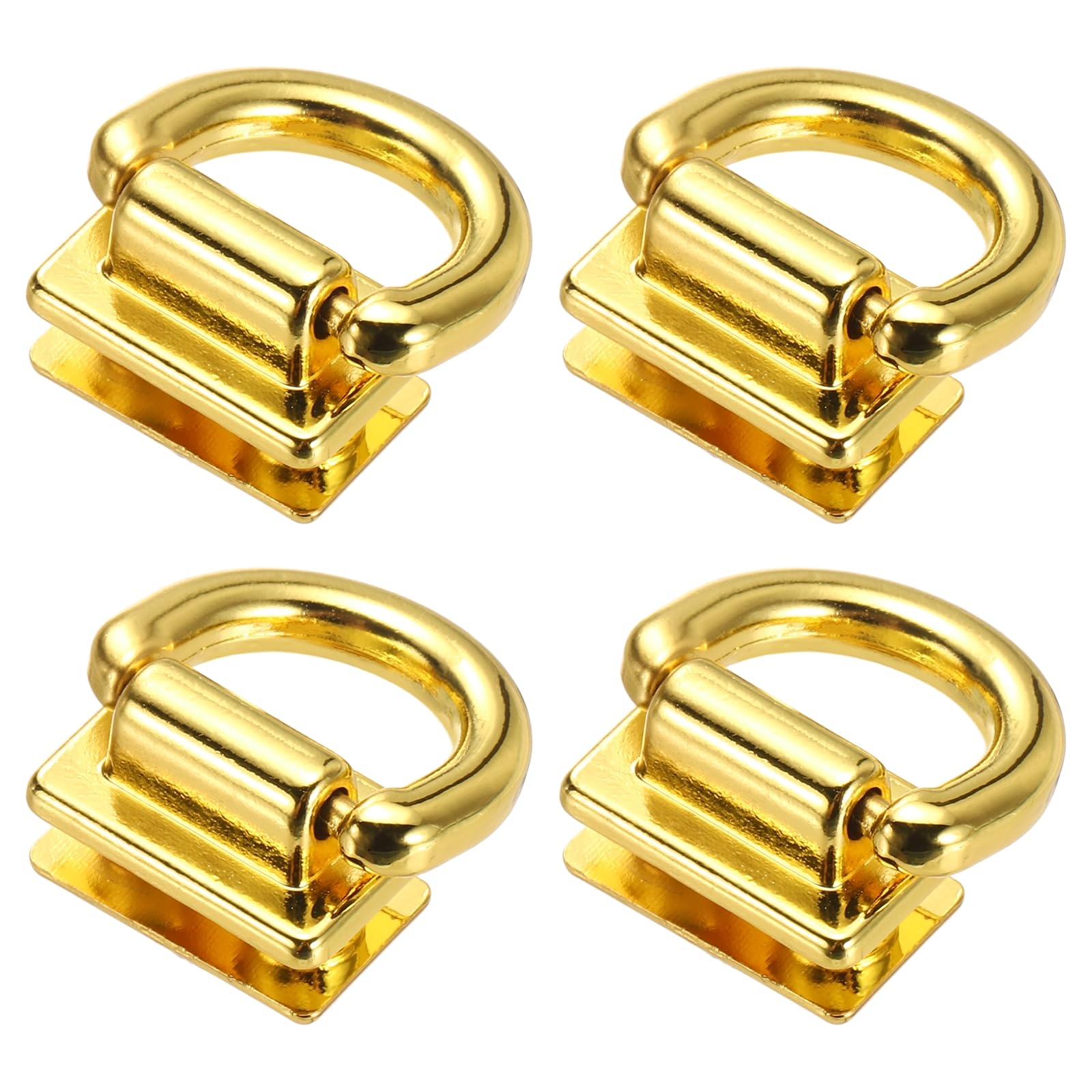 M METERXITY 4-Pack Metal Bag Connector, Purse Suspension Clasp with D Ring for Purse/Chain Strap Bag/DIY Crafts Hardware Accessories, Rectangle Bridge Hanger with Screws [Gold]