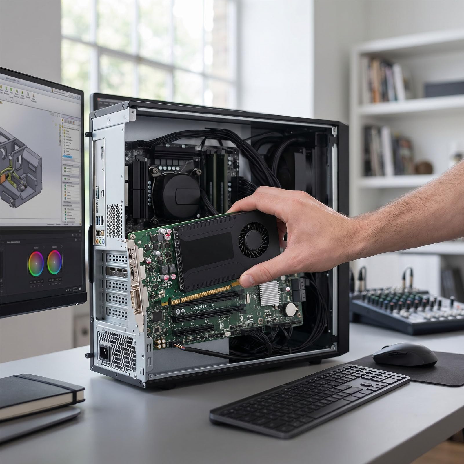 Profesjonalna Karta Graficzna 4 GB GDDR5, 640 Rdzeni, 2x DisplayPort 1.2 + DVI, Obsługuje Wiele MonitoróW 4K 60 Hz, Niski Pobór Mocy 68 W dla CAD, Modelowanie 3D