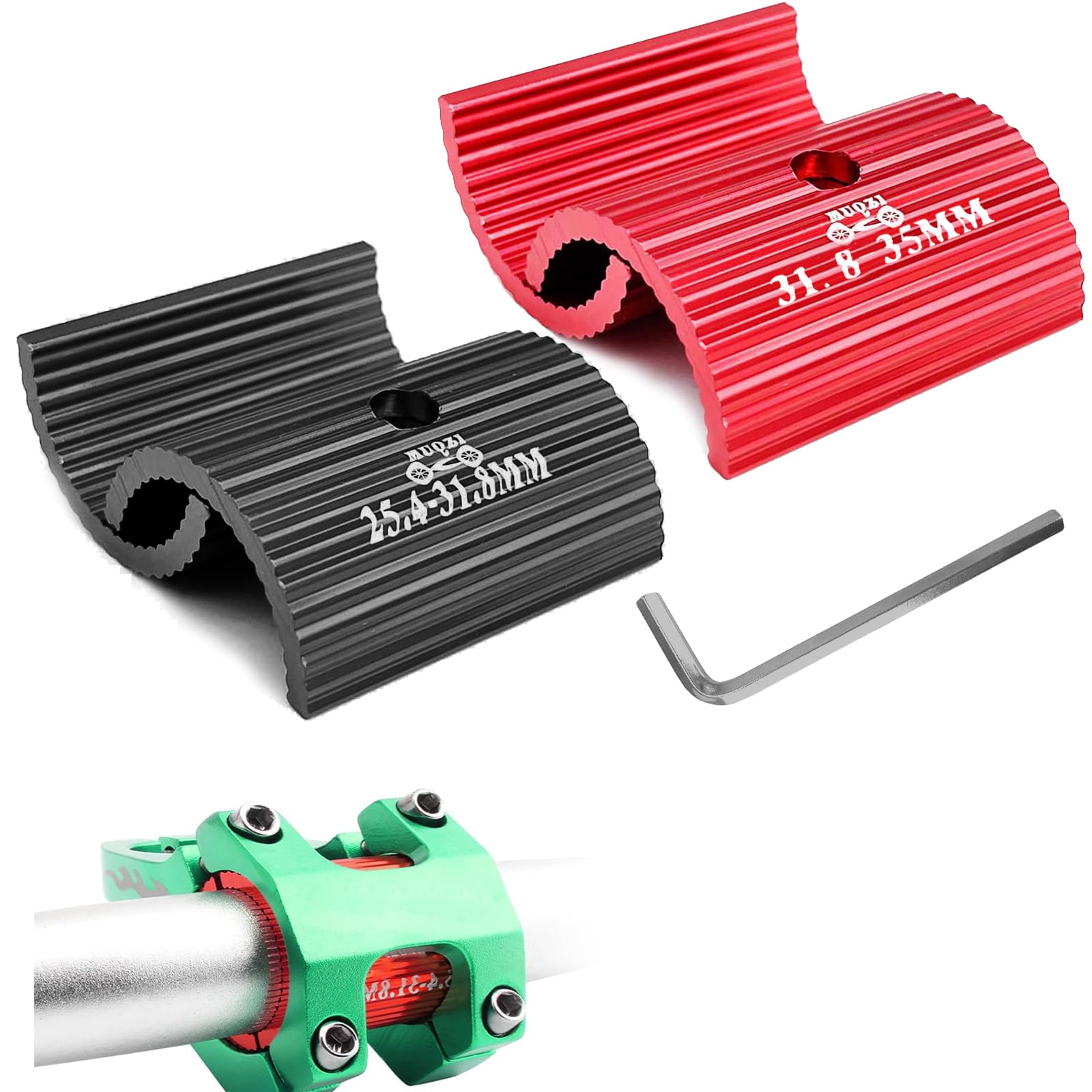 4 Stück Universal Fahrrad Lenker Adapter, Bike Vorbau Shims, Fahrrad Lenker Adapter Unterlegscheiben, Fahrradlenker Shim Spacer, Fahrradlenker 