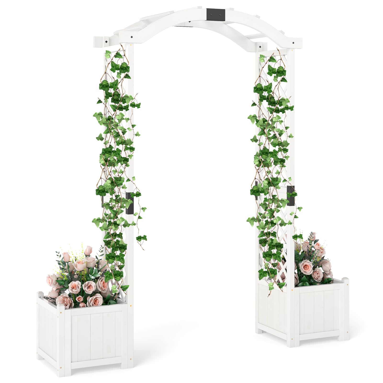Amazon.com : Happygrill Garden Arbor with Planter Boxes, Outdoor