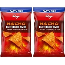 Nacho Cheese Flavored Tortilla Chips, Crunchy Corn Chips, 14.5 oz, Pack of 2, for Dips, Parties & Game Nights