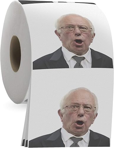 Miniatura 1 de Papel higiénico Bernie Sanders  Divertido regalo de novedad política  3 capas demócratas papel de baño 200 hojas en cada rollo  Idea de broma de