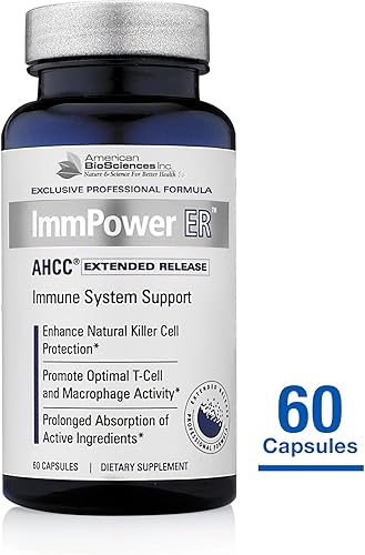 Miniatura 3 de ImmPower ER AHCC (liberación prolongada) Suplemento de hongos de apoyo inmunológico, 60 cápsulas, 500 miligramos por cápsula