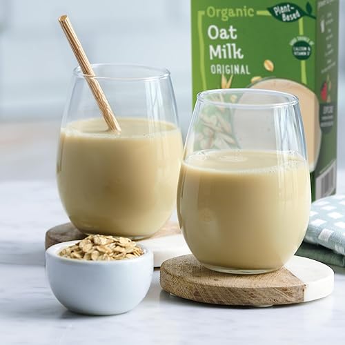 Vista 6 de Pacific Foods Leche de avena orgánica, original, leche estable a base de plantas, caja resellable de 32 onzas