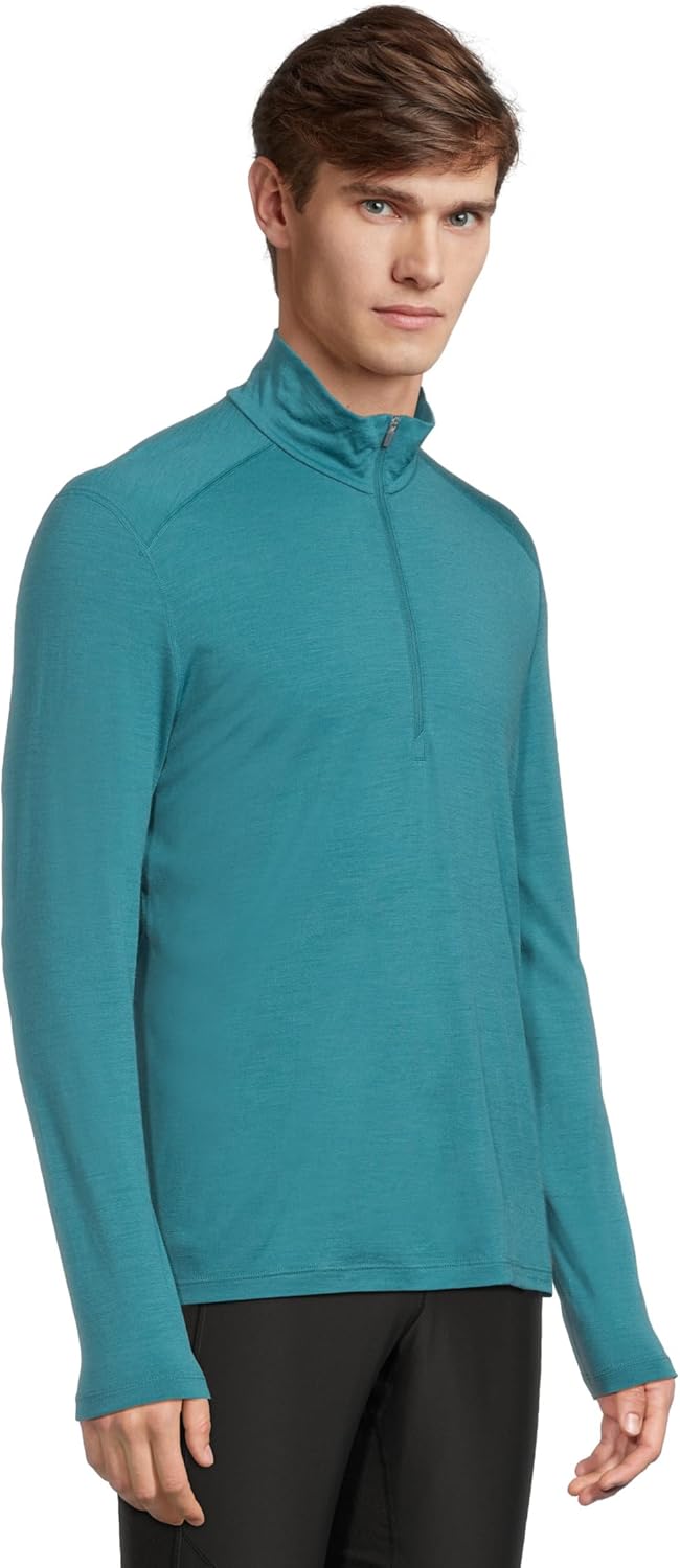 Icebreaker Men's Standard Merino 200 Oasis Long Sleeve Half Zip, Topaz - Image 2