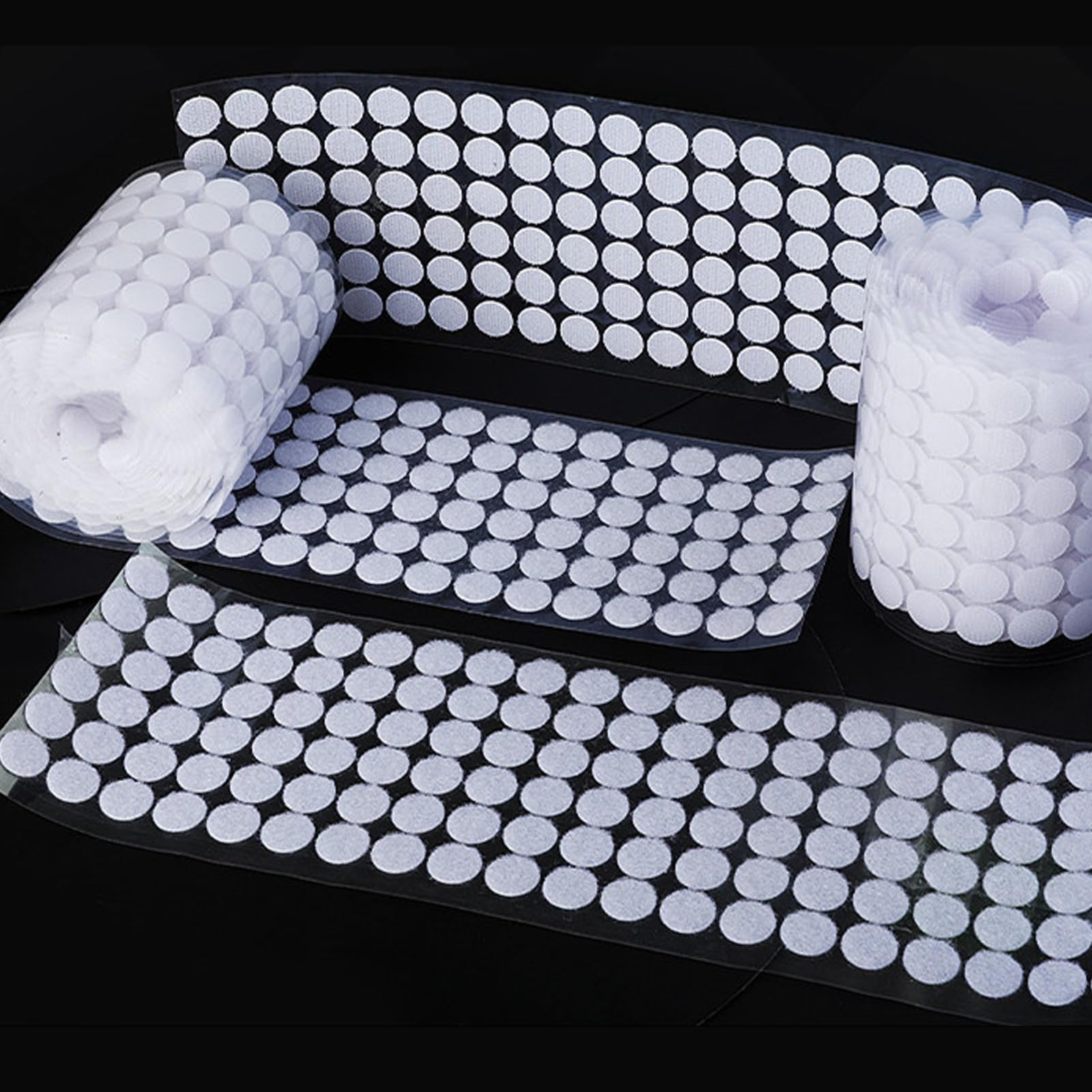 Pastilles Scratch Autocollantes Rondes 15 mm Blanc 1000 Pièces Double Face pour Bricolage