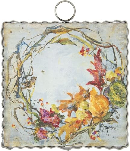 The Round Top Collection - Mini corona de calabaza - Metal y madera