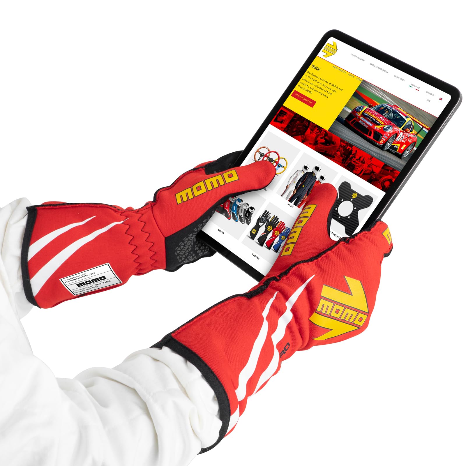 Amazon.co.jp: MOMO FIA8856-2018公認 モモ レーシンググローブ CORSA