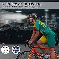 Vista 5 de Casco de bicicleta, cascos para adultos hombres, luces LED delanteras y traseras con certificación de seguridad, casco de bicicleta de carretera MTB