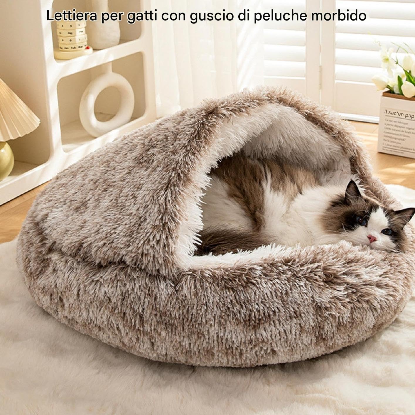 Cat Bed Round - Cat Bed Cave Cappone | Kennel Plüsch weich warm
