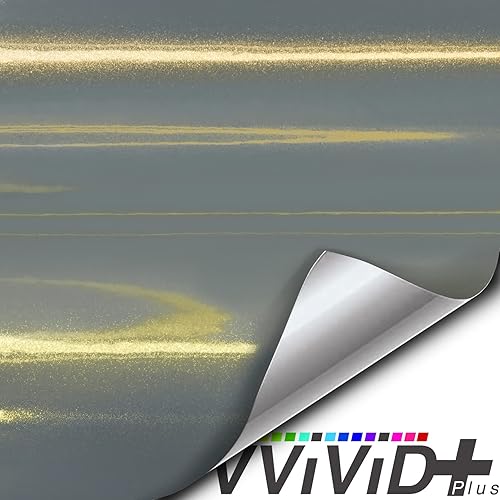 Miniatura 2 de VViViD + Rollo de película de vinilo de alto brillo Galaxy Metallic Nardo gris (10 x 5 pies)